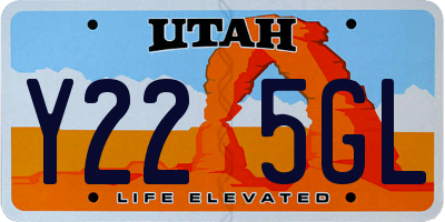 UT license plate Y225GL