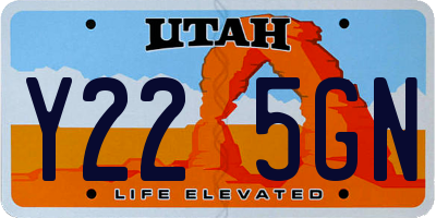 UT license plate Y225GN