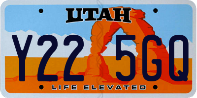 UT license plate Y225GQ