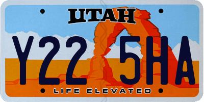 UT license plate Y225HA