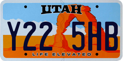 UT license plate Y225HB