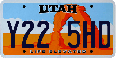 UT license plate Y225HD