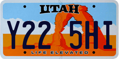 UT license plate Y225HI