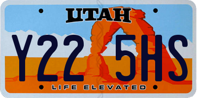 UT license plate Y225HS