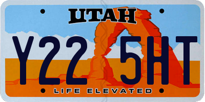 UT license plate Y225HT