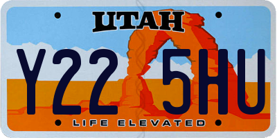 UT license plate Y225HU