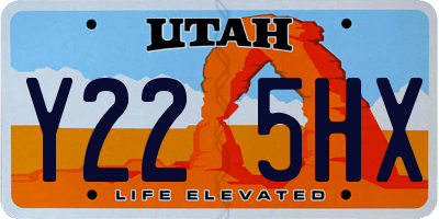 UT license plate Y225HX