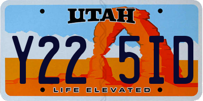 UT license plate Y225ID