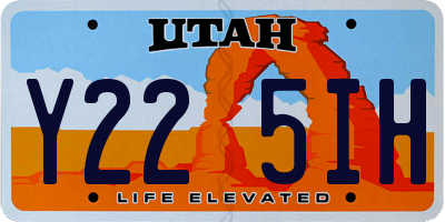 UT license plate Y225IH
