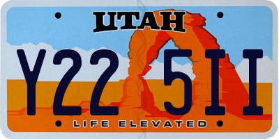 UT license plate Y225II