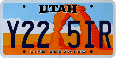 UT license plate Y225IR