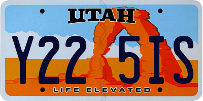 UT license plate Y225IS