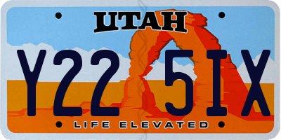 UT license plate Y225IX