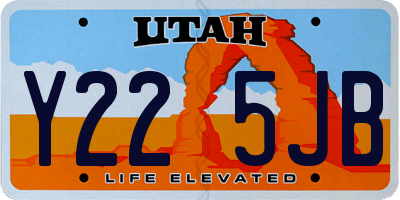 UT license plate Y225JB