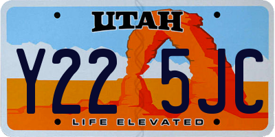UT license plate Y225JC