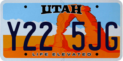 UT license plate Y225JG