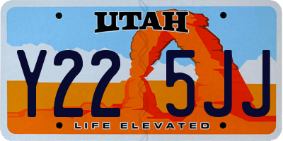UT license plate Y225JJ