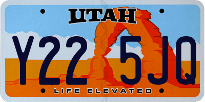 UT license plate Y225JQ