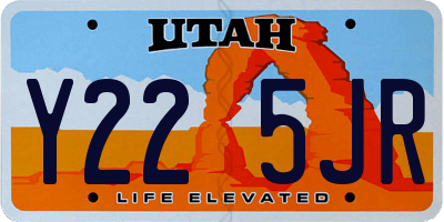 UT license plate Y225JR