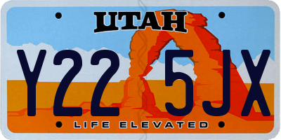 UT license plate Y225JX
