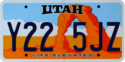 UT license plate Y225JZ