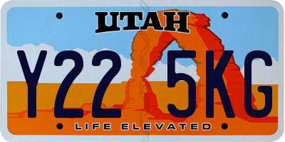 UT license plate Y225KG