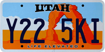 UT license plate Y225KI