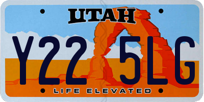 UT license plate Y225LG