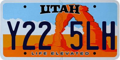 UT license plate Y225LH