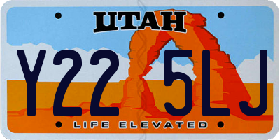 UT license plate Y225LJ