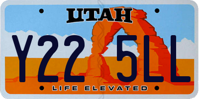 UT license plate Y225LL