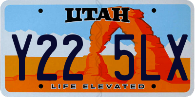 UT license plate Y225LX