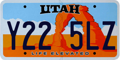 UT license plate Y225LZ