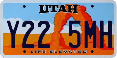 UT license plate Y225MH