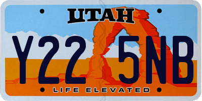 UT license plate Y225NB