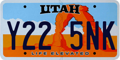 UT license plate Y225NK