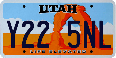 UT license plate Y225NL