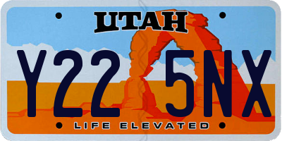 UT license plate Y225NX