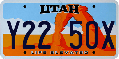 UT license plate Y225OX