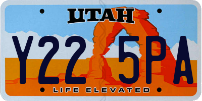 UT license plate Y225PA