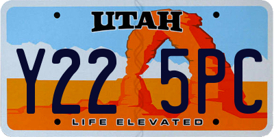 UT license plate Y225PC
