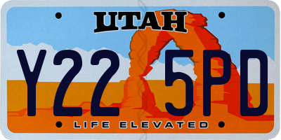 UT license plate Y225PD