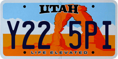 UT license plate Y225PI