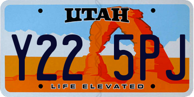 UT license plate Y225PJ