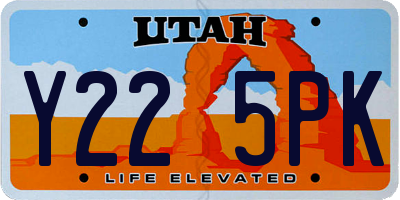UT license plate Y225PK