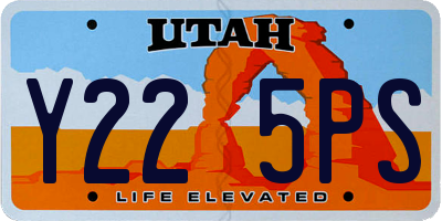 UT license plate Y225PS