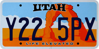 UT license plate Y225PX