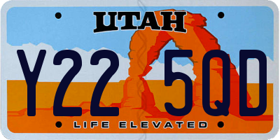 UT license plate Y225QD