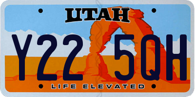 UT license plate Y225QH