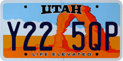 UT license plate Y225QP